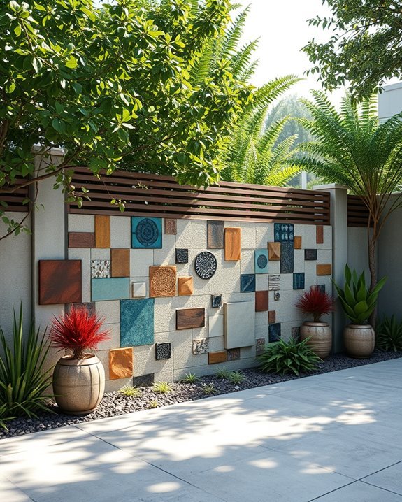 unique outdoor mosaic art