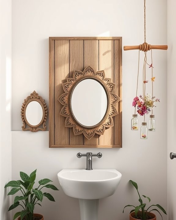 unique sustainable bathroom decor