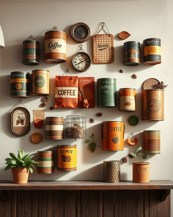 upcycled coffee can art
