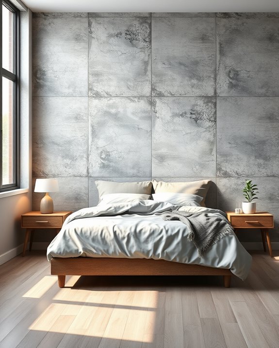 upcycled concrete bedroom decor