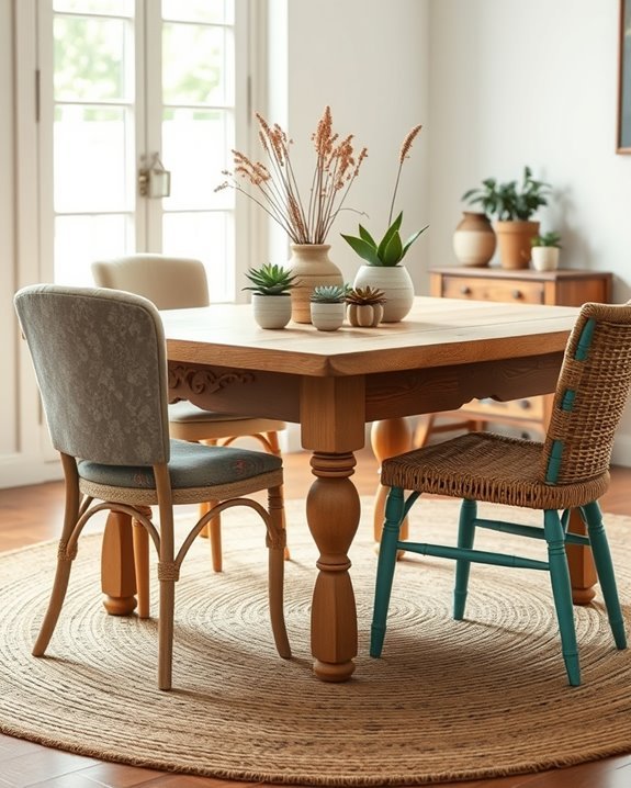 upcycled furniture enhances decor