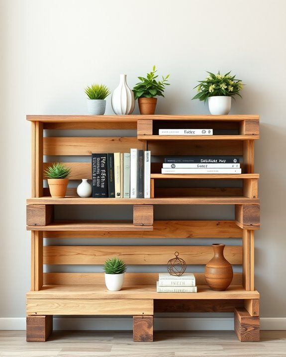 upcycled pallet bookshelf project