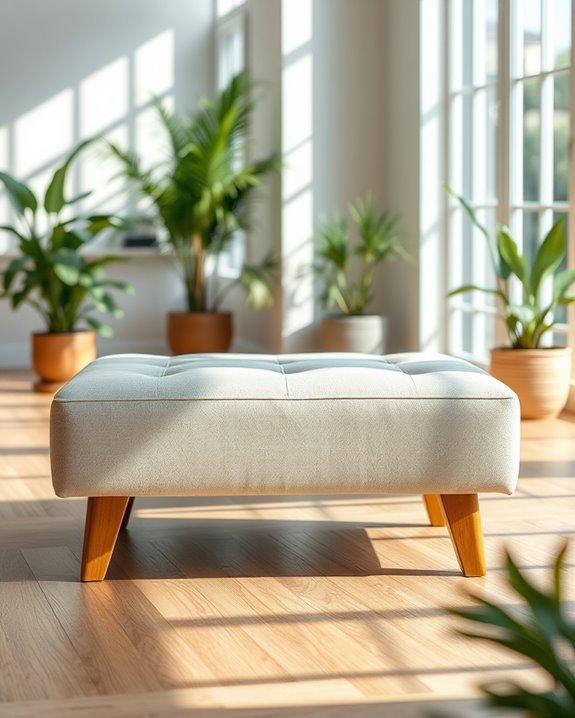 upholstered ottoman makeover project