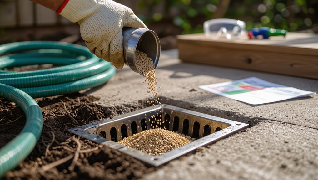 use chemical root killer cautiously