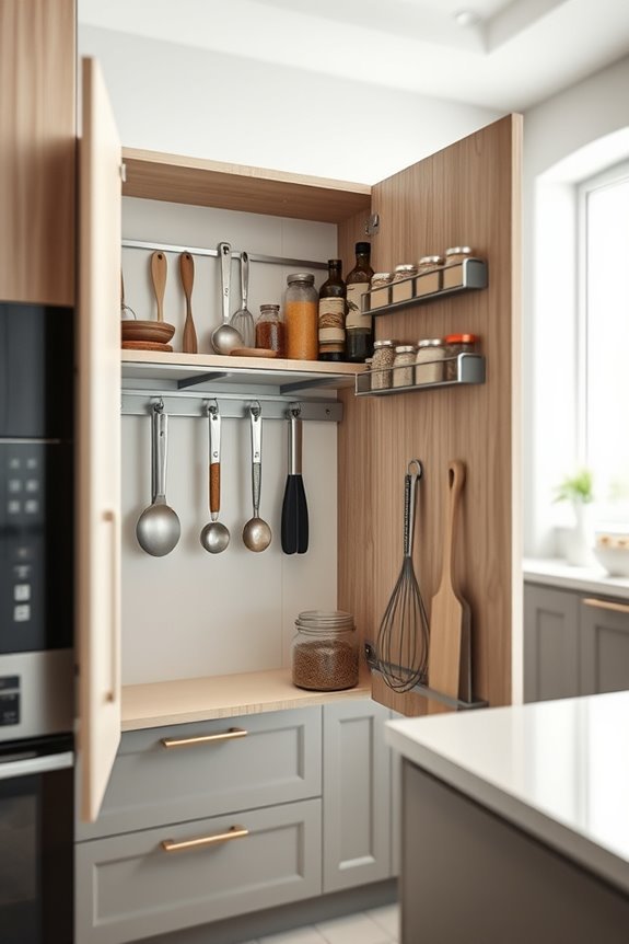 utilize cabinet door space