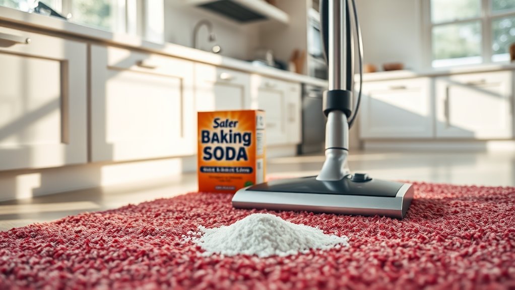 vacuum baking soda safely