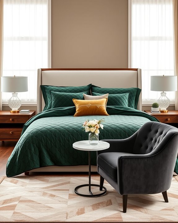 velvet elegance in bedrooms