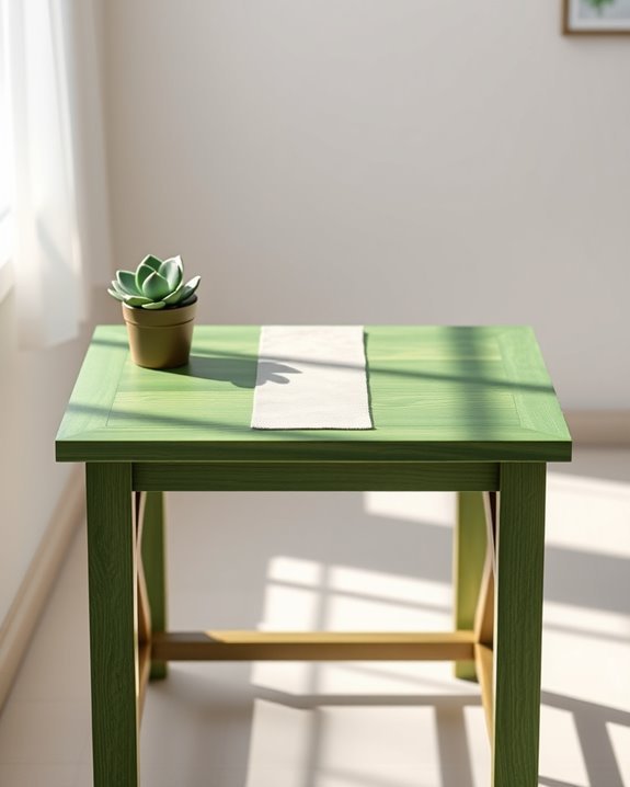 versatile compact green table
