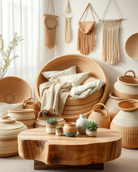 versatile woven basket decor