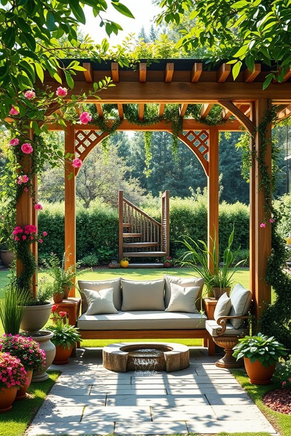 vertical charm with climbing flowers