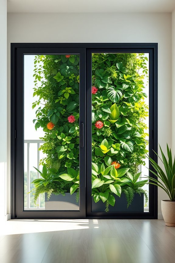 vertical garden balcony doors