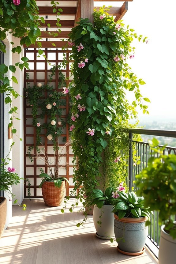 vertical gardening with climbing plants