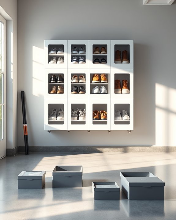 vertical shoe storage solution
