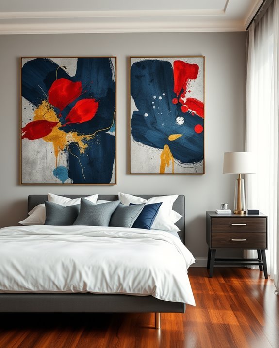 vibrant abstract canvas art