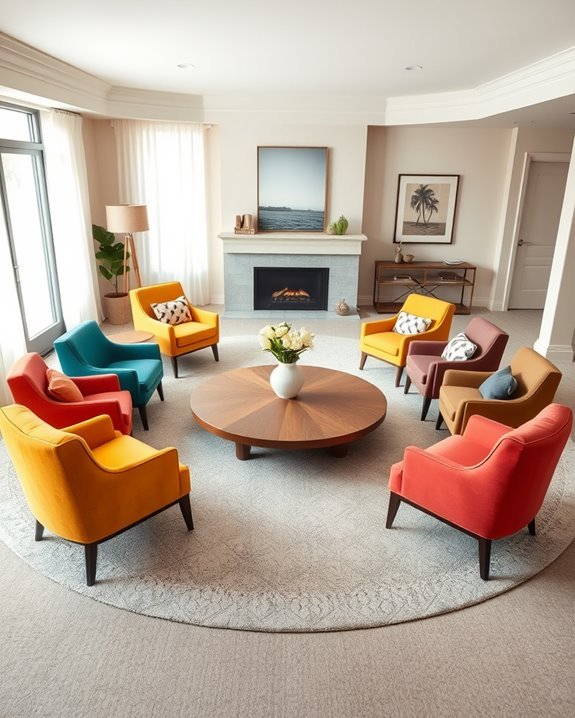 vibrant accent chairs elevate