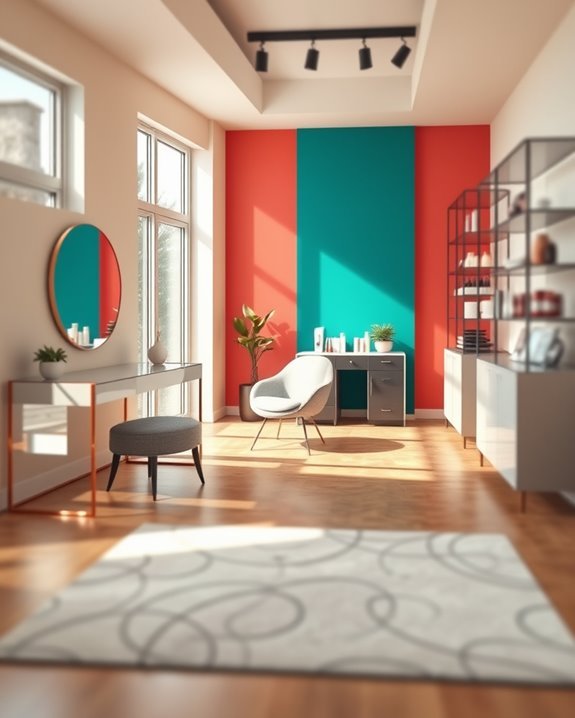 vibrant accent wall transformation