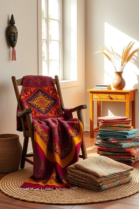 vibrant african fabric decor