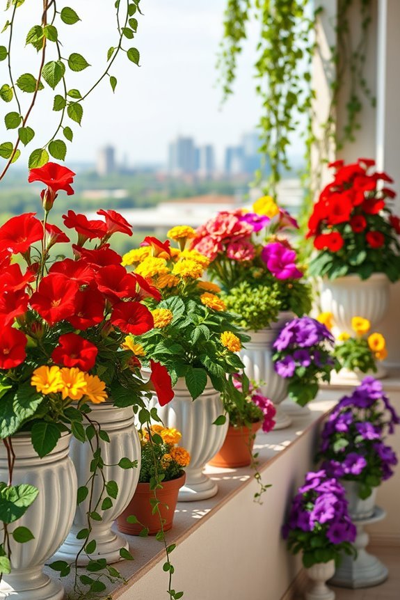 vibrant balcony flowering plants