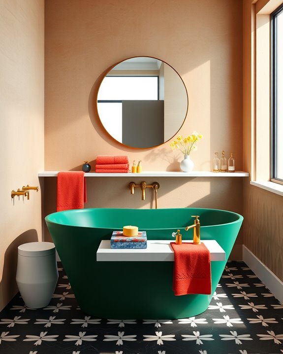 vibrant bathroom color combinations
