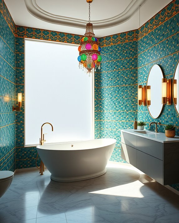 vibrant bathroom lighting choices