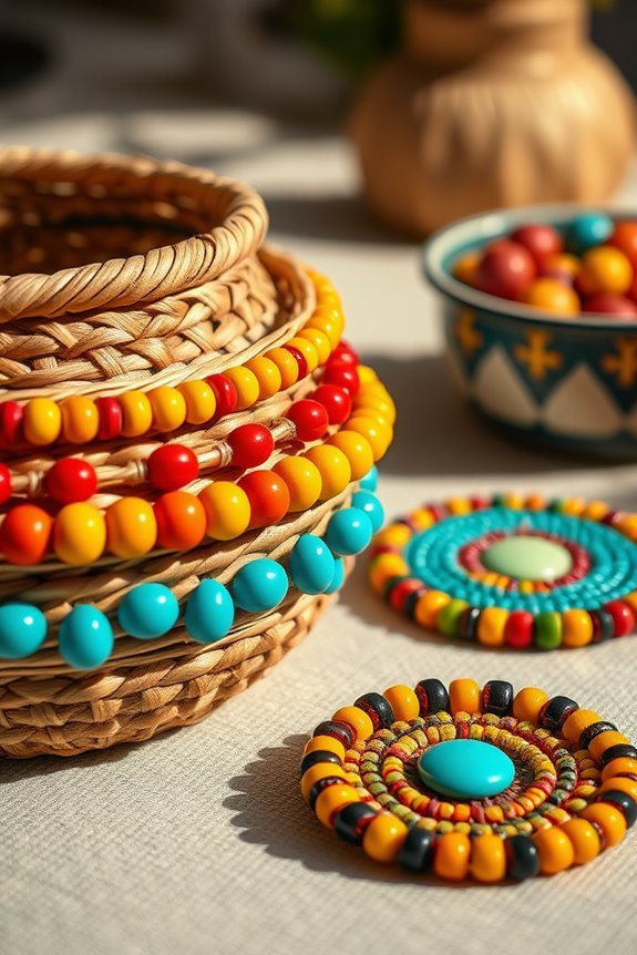 vibrant beaded home decor