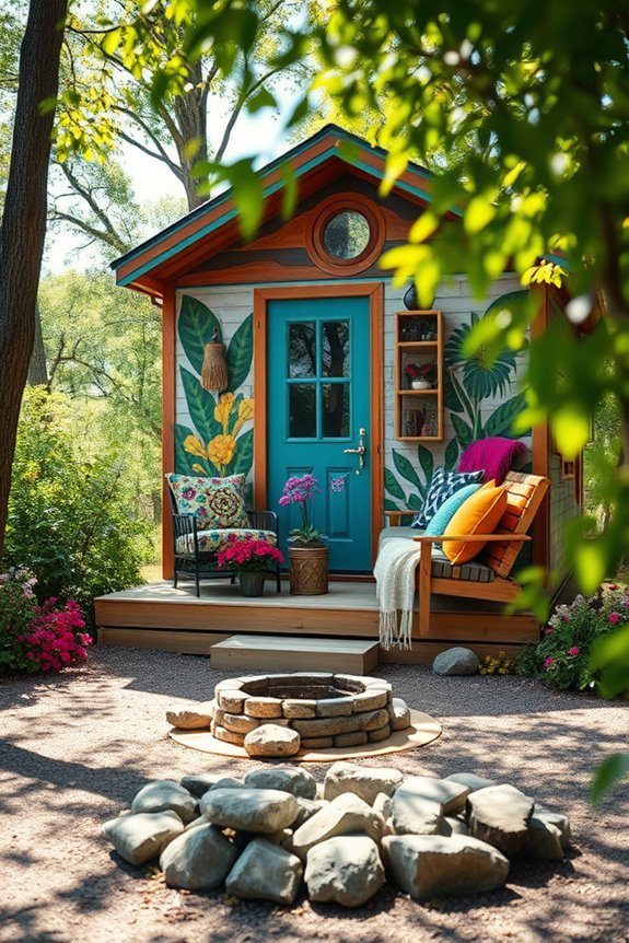 vibrant bohemian textile decor