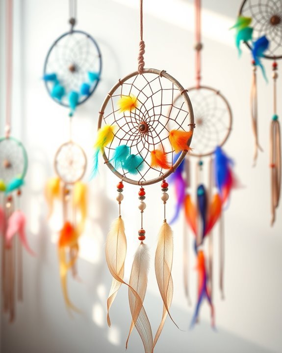 vibrant boho dreamcatcher decor