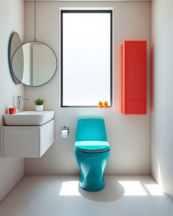 vibrant bold bathroom fixtures