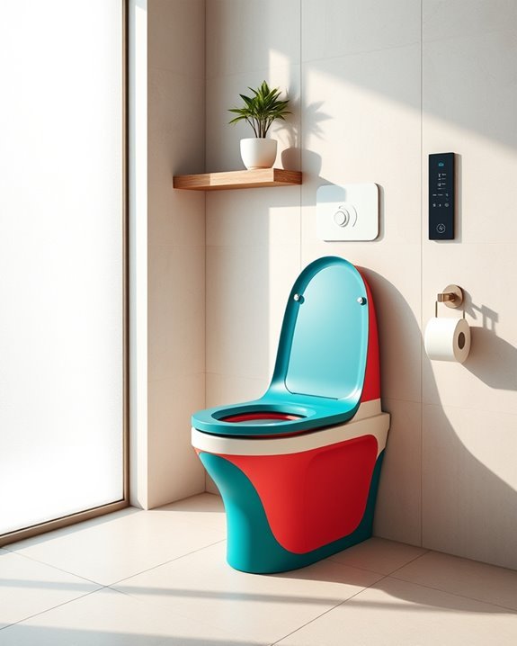 vibrant bold toilet designs