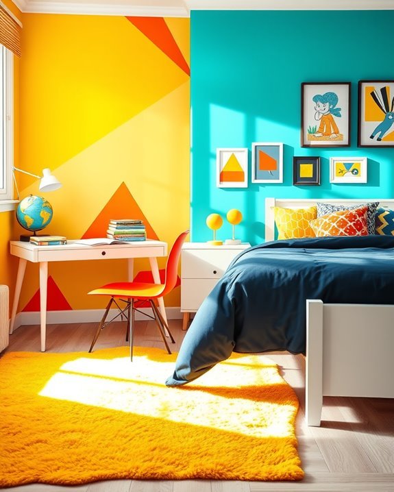 vibrant boy s room decor