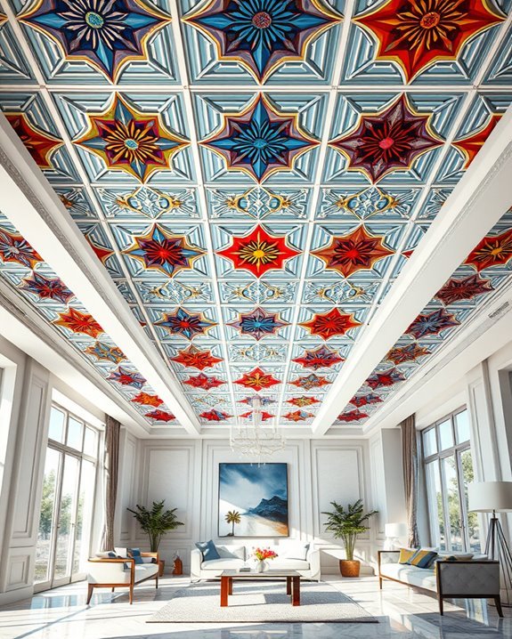 vibrant ceiling tile options