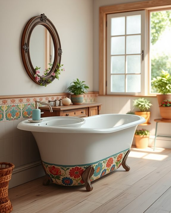 vibrant ceramic bathroom accents