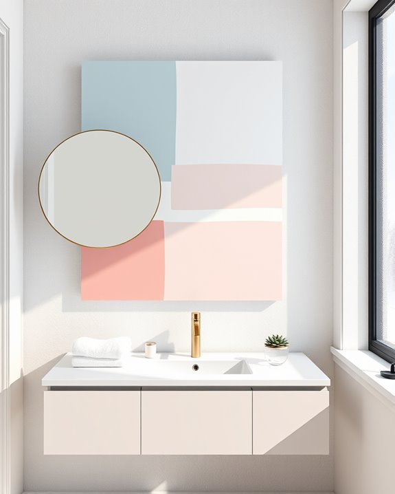 vibrant color block canvas