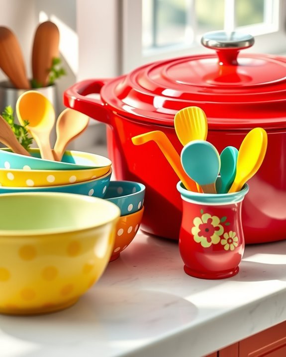 vibrant colorful cookware sets