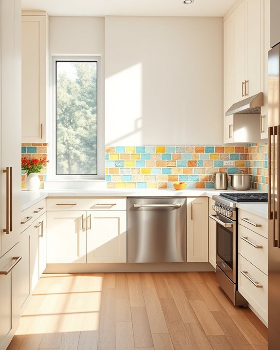 vibrant cream and tile