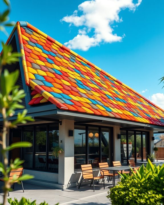 vibrant creative roof tiles