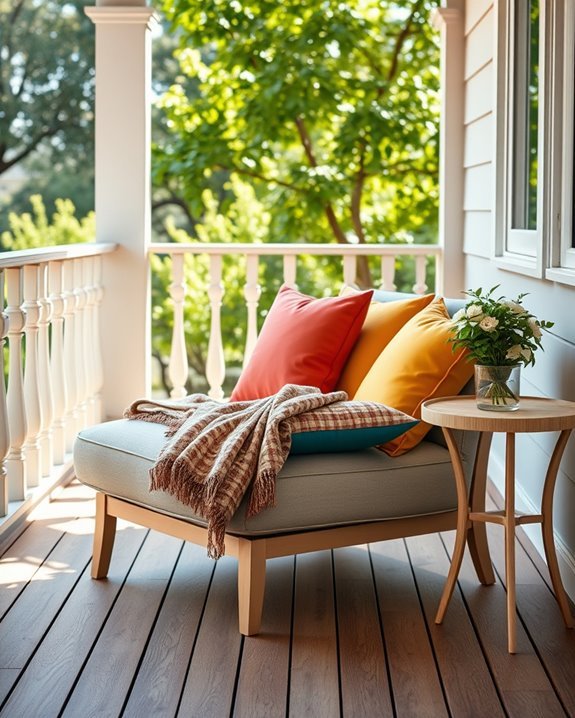 vibrant cushions and throws