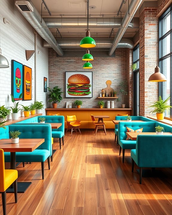 vibrant decor enhances atmosphere