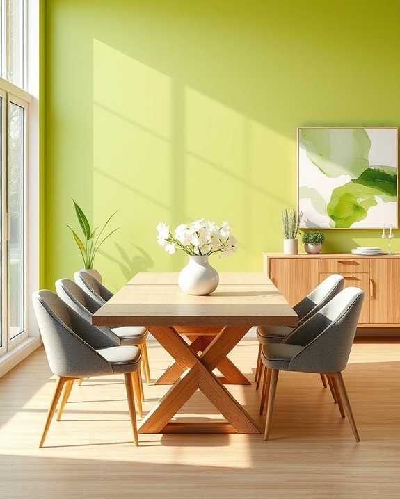 vibrant dining room accents