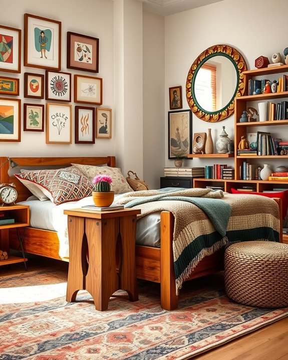 vibrant eclectic bedroom accessories