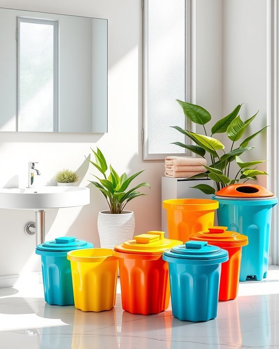 vibrant eco friendly waste bins