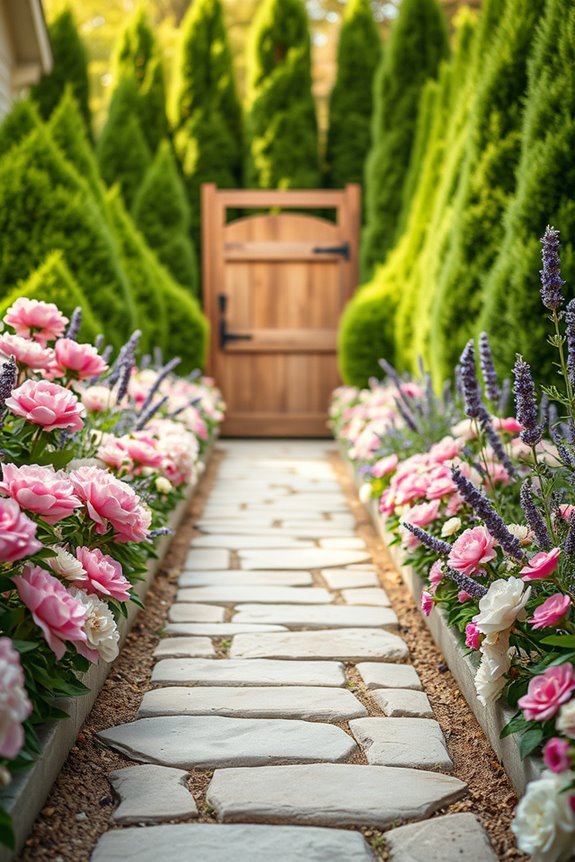 vibrant flower border arrangements
