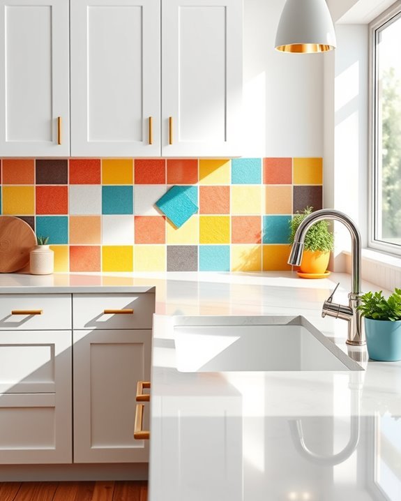 vibrant fun kitchen backsplashes