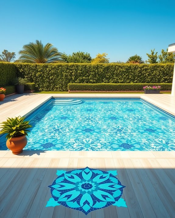 vibrant geometric mosaic tiles