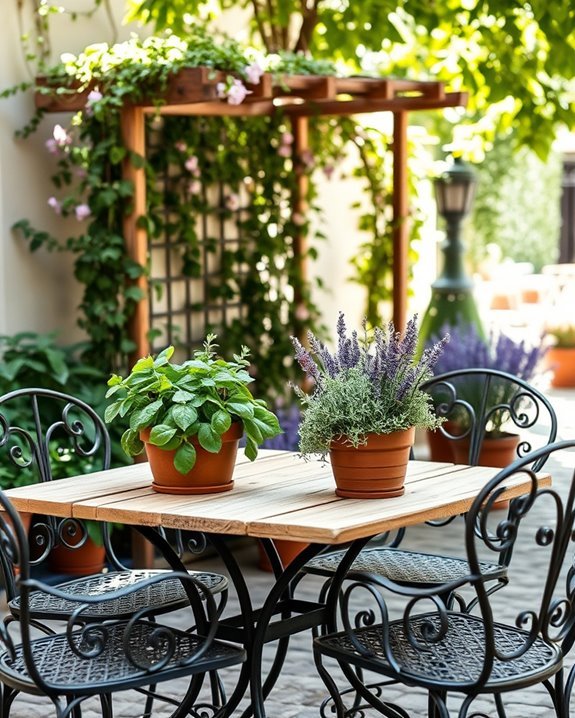 vibrant herbs enhance ambiance