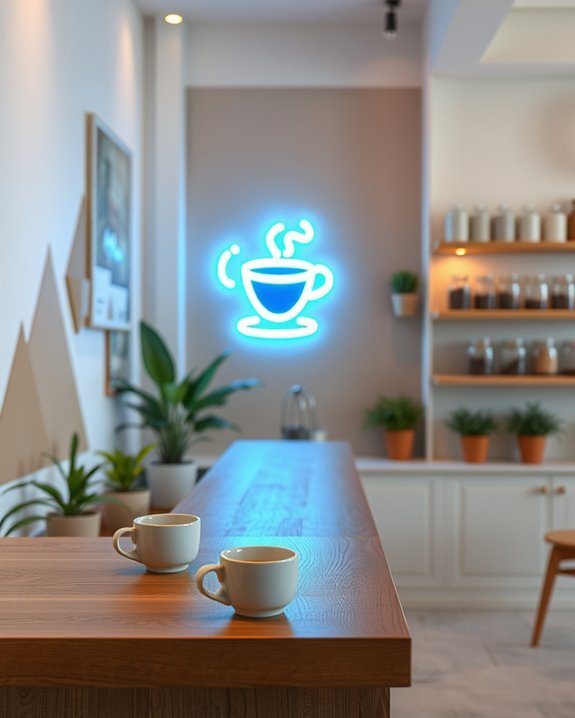 vibrant illuminated neon signage