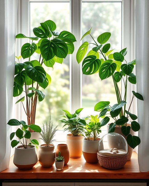 vibrant indoor plant display