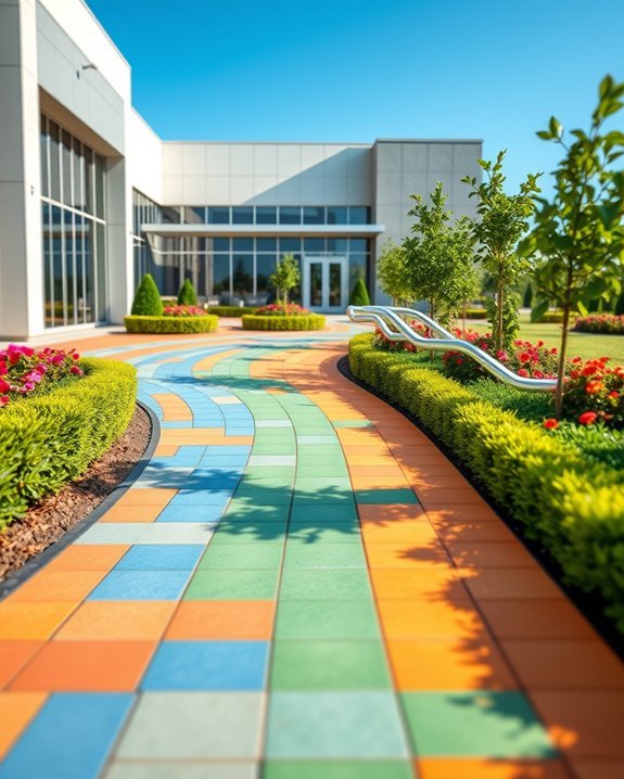 vibrant inviting gym pathways