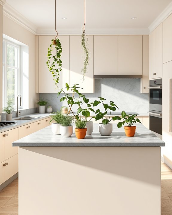 vibrant kitchen herb decor