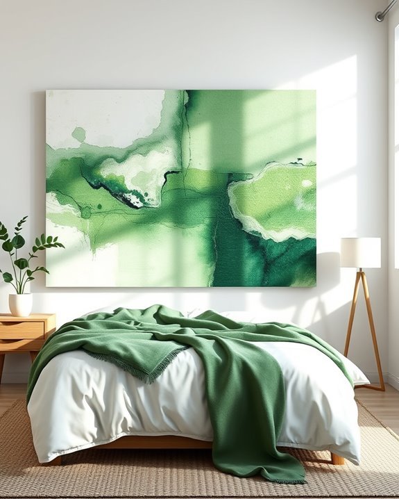 vibrant modern green art